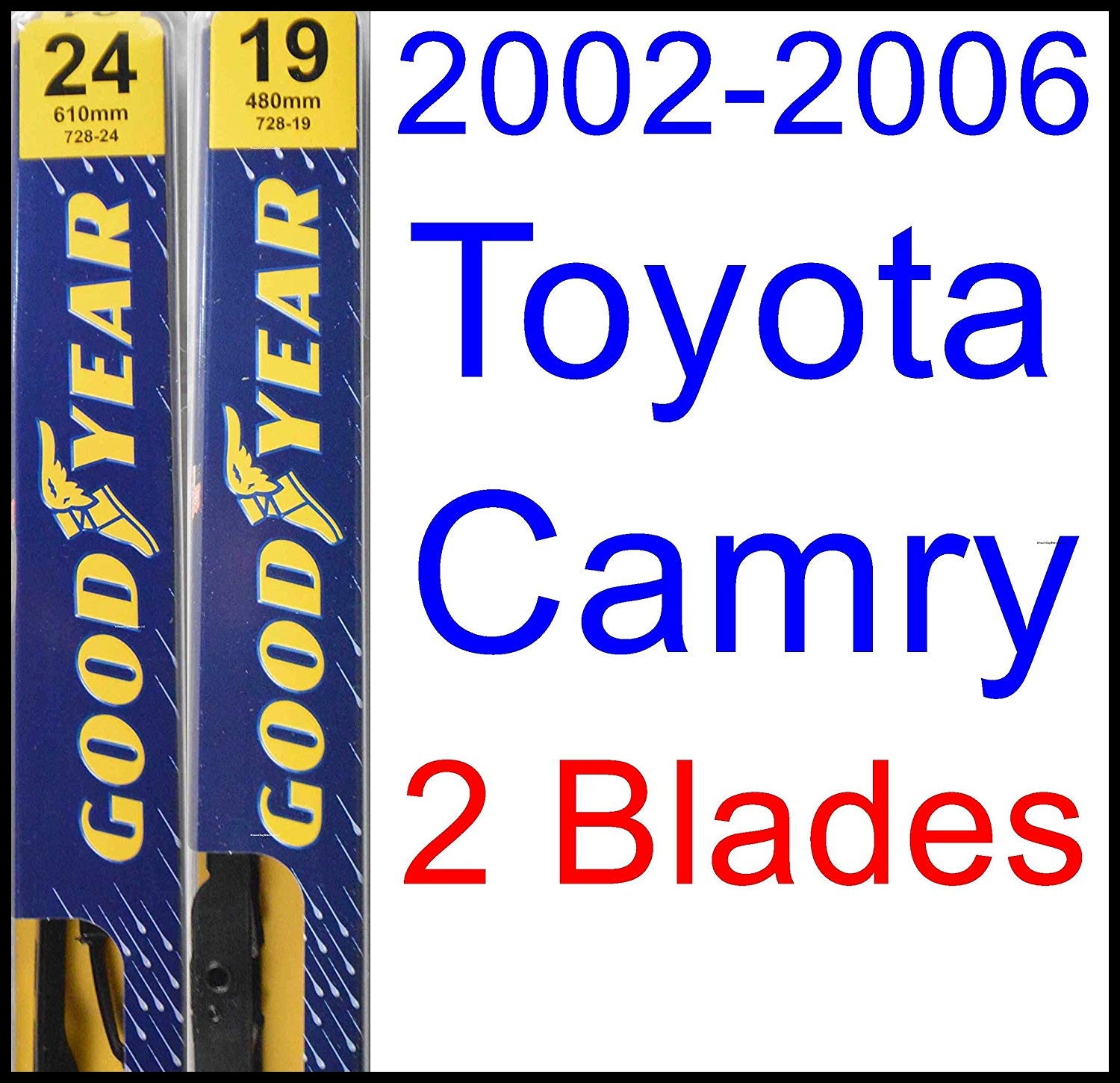 Amazon 2002 2006 Toyota Camry Replacement Wiper Blade Set Kit Set of 2 Blades Goodyear Wiper Blades Premium 2003 2004 2005 Automotive