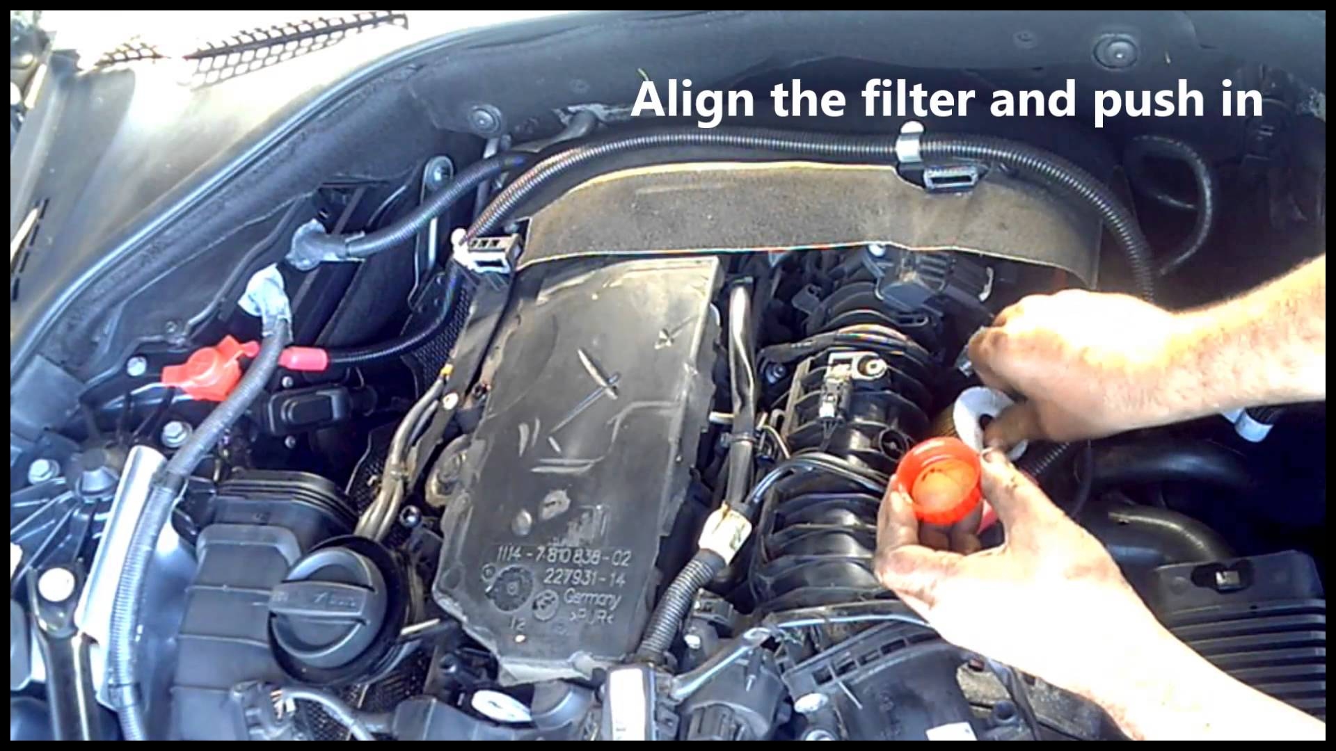 BMW 520D Diesel Fuel Air Oil Filter change Service and reset F10 N47