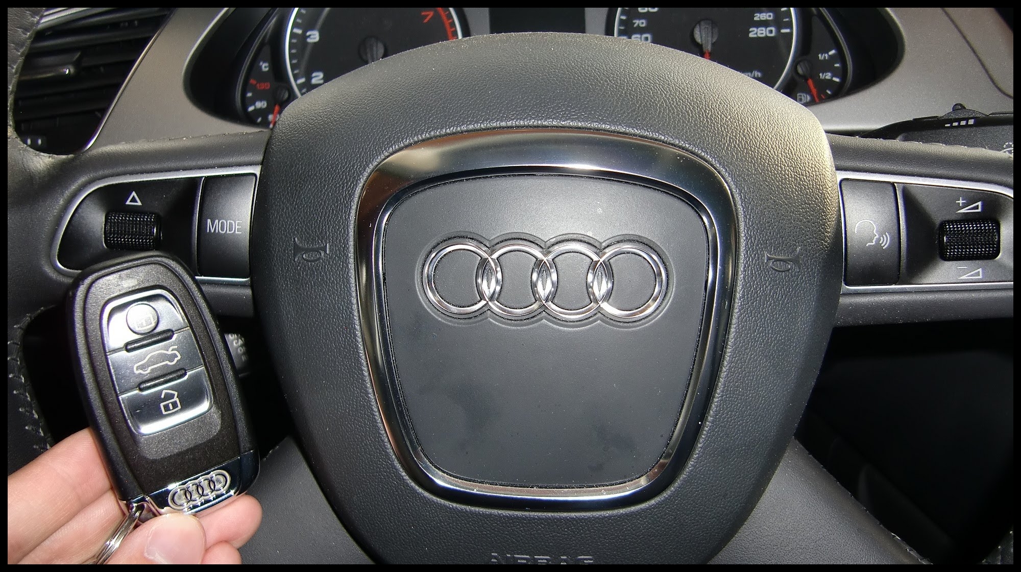 How to start an Audi A4 2009 and others with ignition key how to use wie starten