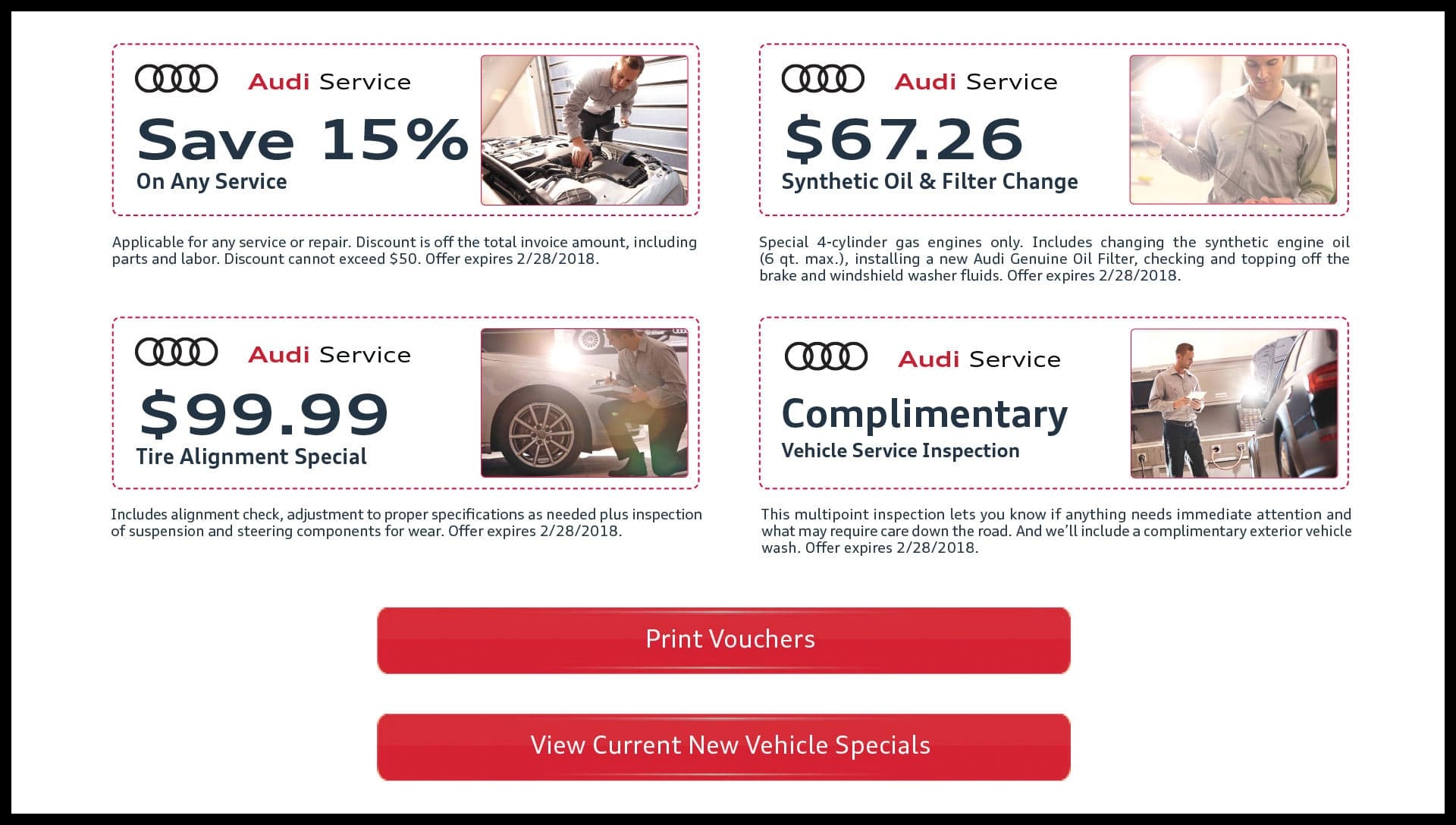 Service Specials at Audi Washington