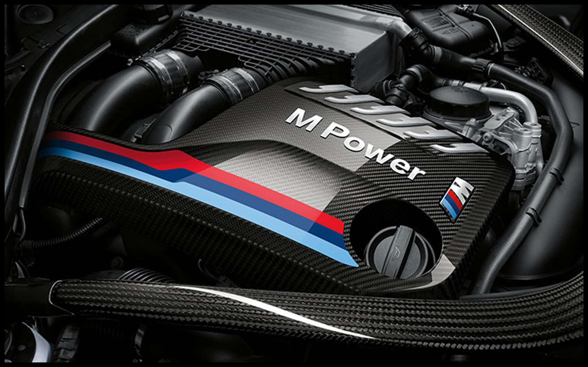 BMW M Performance engine cover carbon fibre
