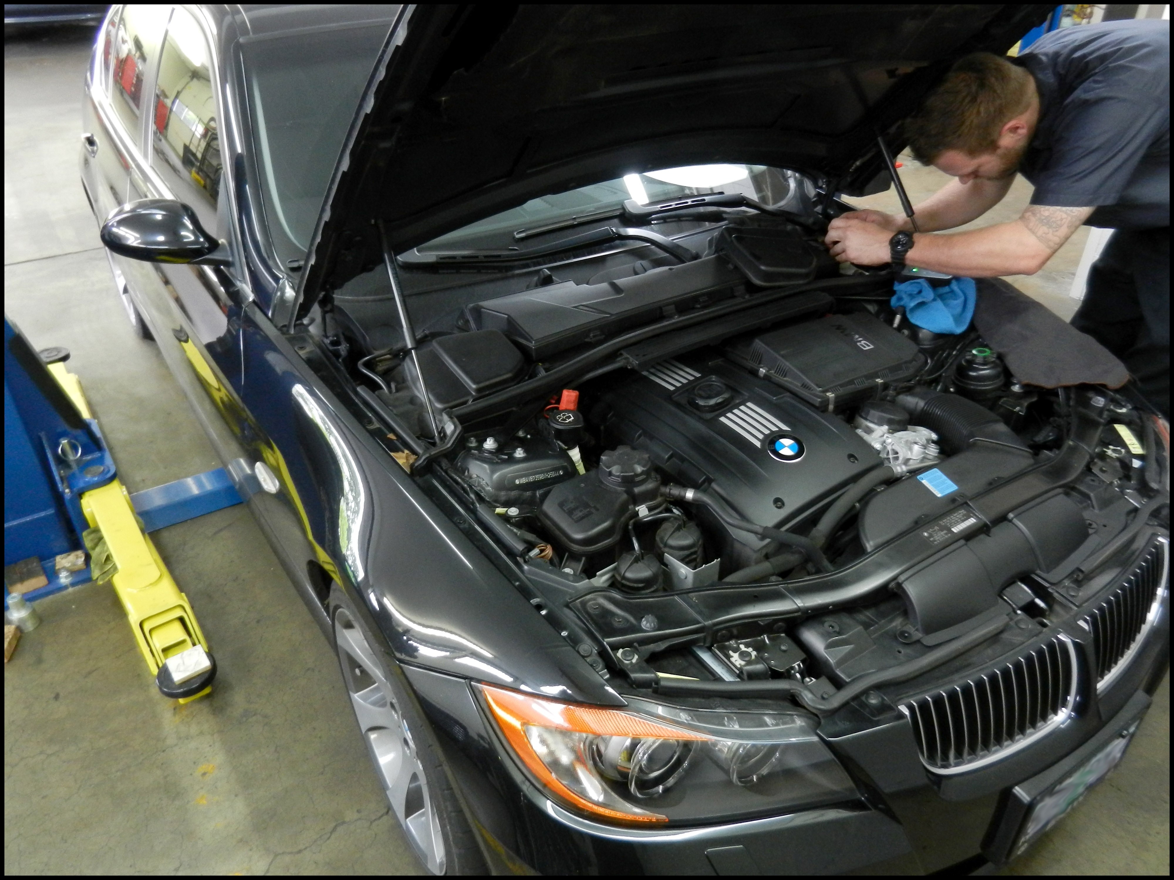 Attention to detail maintenance on E90 BMW 335i