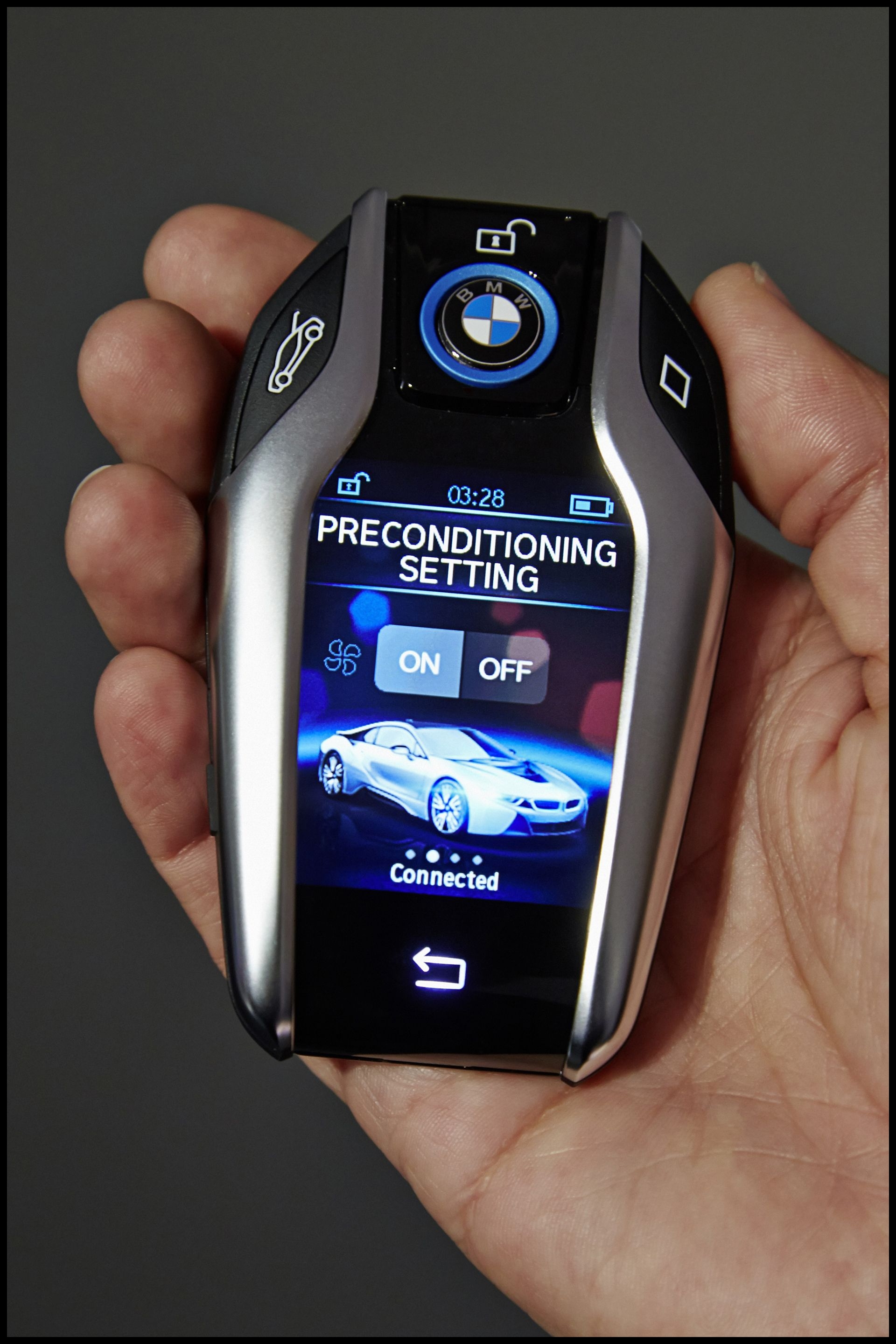 The new BMW Key fob with display This has to be the most advanced car key out there