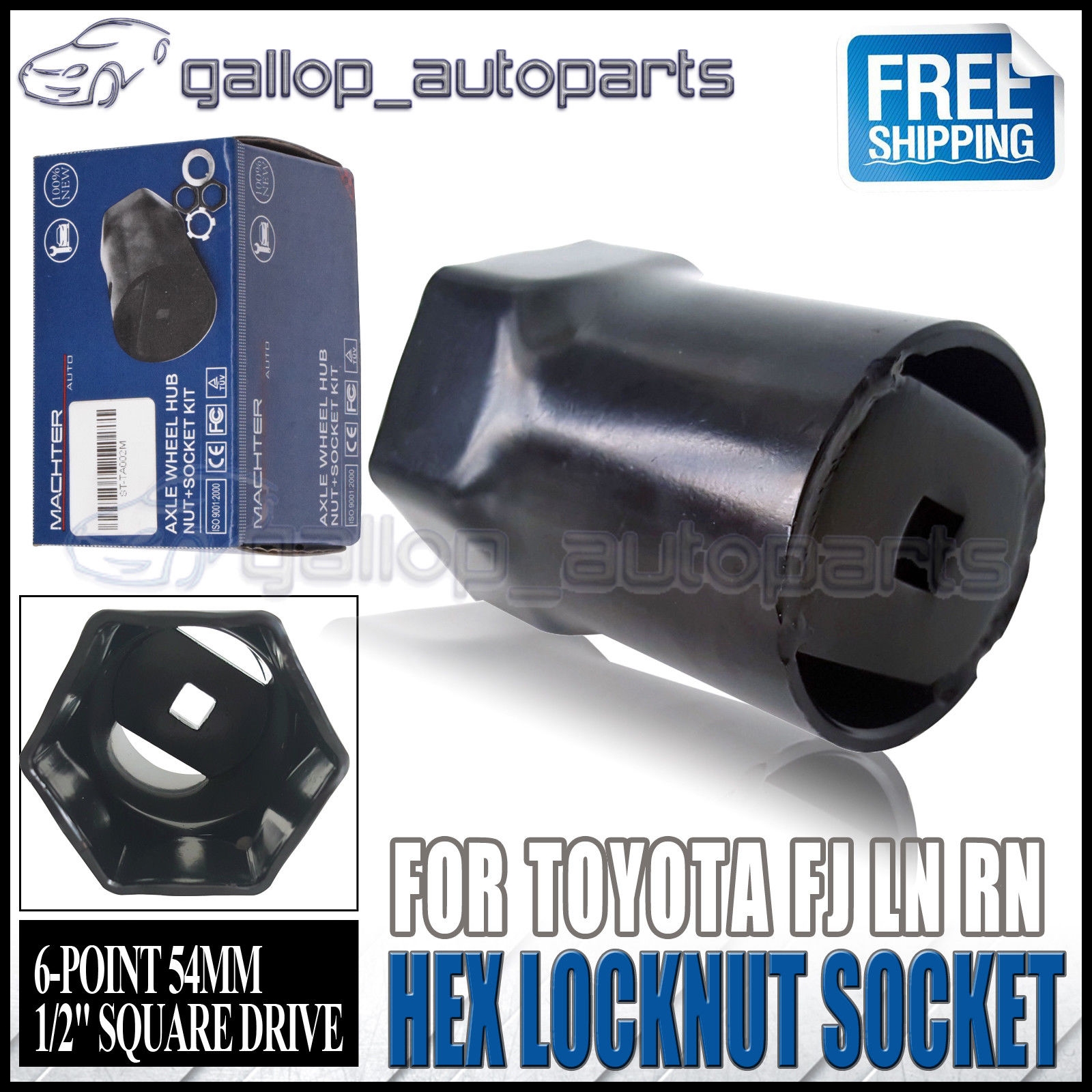 54mm 6 Point Hex Locknut Socket 6612 OTC Front Wheel Bearing Tools