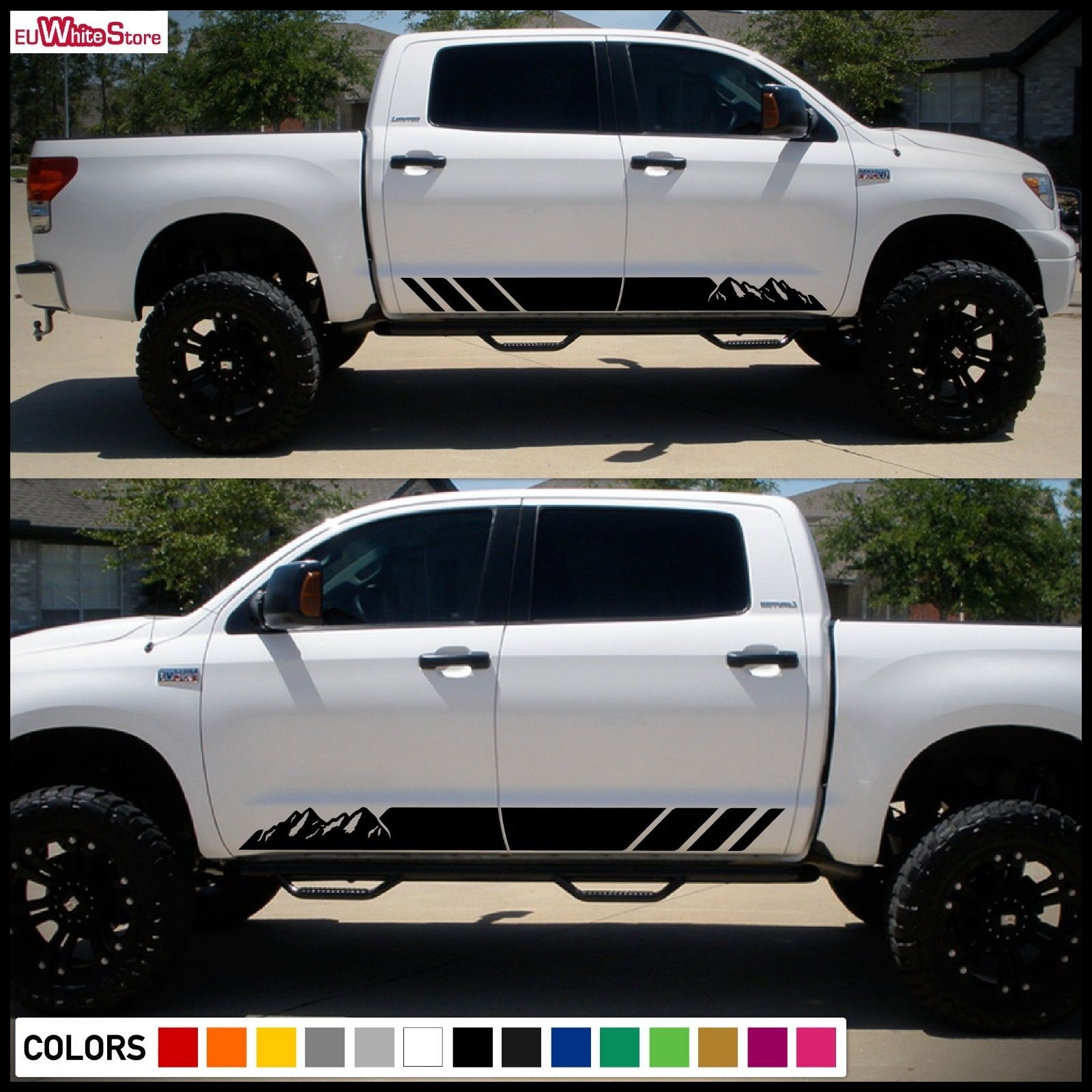 Decal Sticker Vinyl Side Stripes for Toyota Tundra Bumper Light LED 4x4 f road 1 of 3FREE Shipping